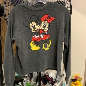 Minnie and Mickie grey pullover sweater